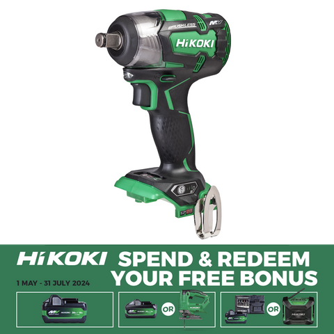 HiKOKI Cordless Impact Wrench Brushless 1/2in 320Nm 36v - Bare Tool