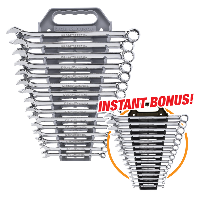 Buy GEARWRENCH Spanner Metric Long Pattern Combination 15pc with Bonus