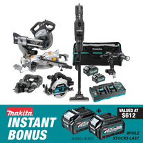 Makita XGT Cordless Black Edition Combo kit Brushless 5pc 40V 2.5Ah/4Ah