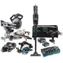 Makita XGT Cordless Black Edition Combo kit Brushless 5pc 40V 2.5Ah/4Ah