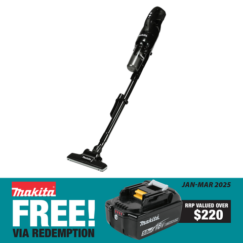 Makita LXT Cordless Stick Vacuum Stick Brushless Cyclonic Black 18v - Bare Tool