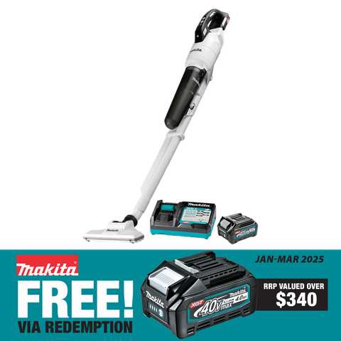 Makita XGT Brushless Cyclone Stick Vacuum 40v 2.5Ah