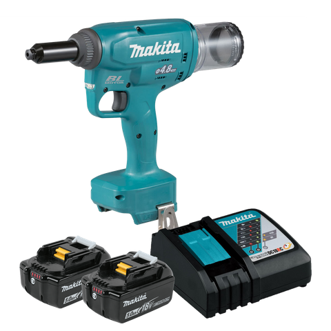 Makita LXT Cordless Rivet Gun 2.4-4.8mm Brushless 18V 5Ah