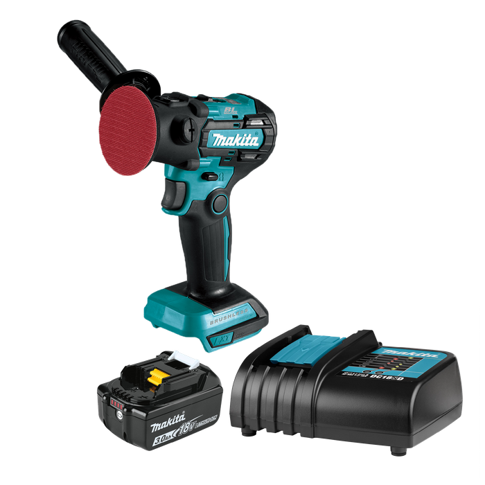 Buy Makita LXT Cordless Sander Polisher Brushless 75mm 18V 3Ah online in New Zealand The ToolShed