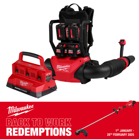 Milwaukee M18 Fuel Cordless Backpack Blower 18v 12Ah