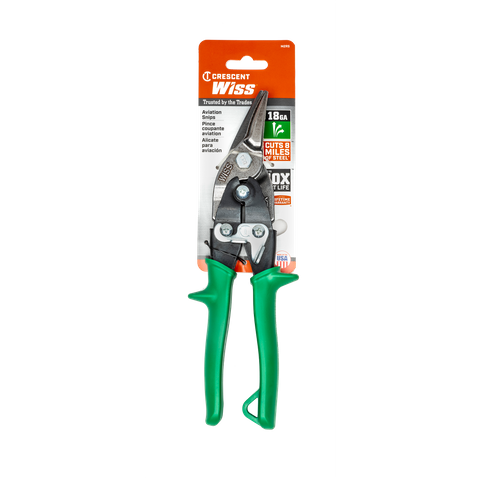 Crescent Wiss Aviation Snips Right Cut Green