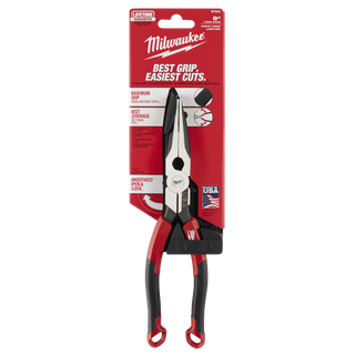 Milwaukee USA Long Nose Pliers 203mm With Comfort Grip