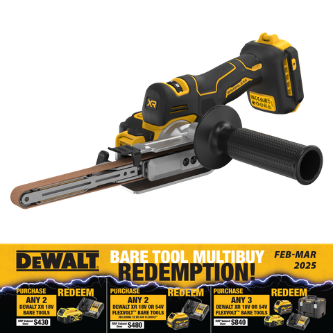 DeWalt Cordless Band File Brushless 13mm 18V - Bare Tool