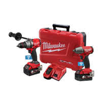 Milwaukee M18 FUEL ONE-KEY Cordless Hammer Drill & Impact Wrench 2B3 18v 5Ah