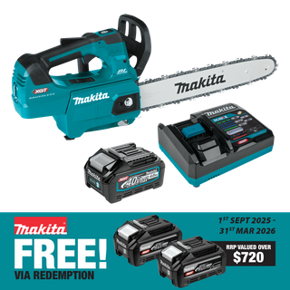 Makita XGT Cordless Chainsaw Brushless Top Handle 350mm 40V 4Ah