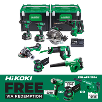 HiKOKI MultiVolt Cordless Combo Kit Brushless 8pc 18v/36v