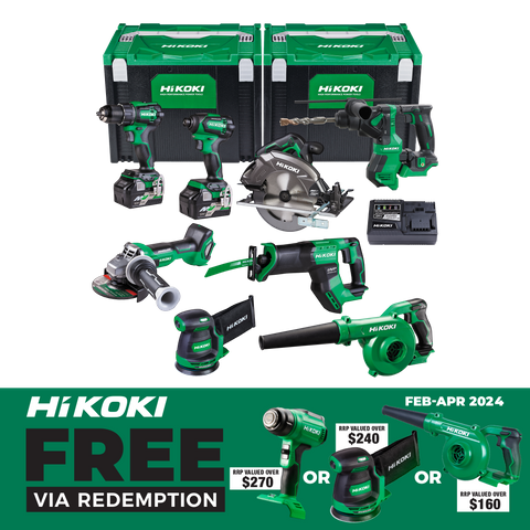 HiKOKI MultiVolt Cordless Combo Kit Brushless 8pc 18v/36v