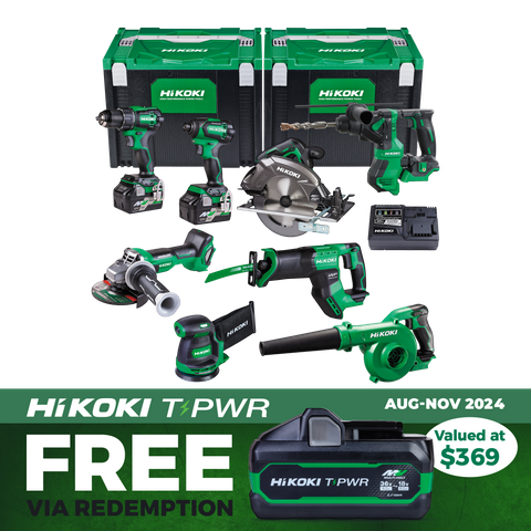 HiKOKI MultiVolt Cordless Combo Kit Brushless 8pc 18v/36v