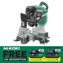 HiKOKI Cordless Slide Compound Mitre Saw 305mm 36v - Bare Tool