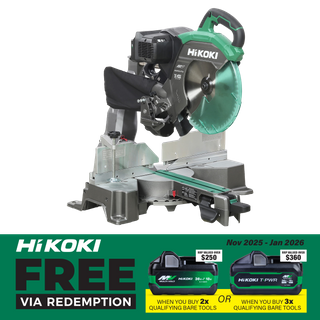 HiKOKI Cordless Slide Compound Mitre Saw 305mm 36v - Bare Tool
