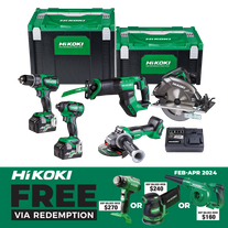 HiKOKI MultiVolt Cordless Combo Kit Brushless 5pc 18/36v