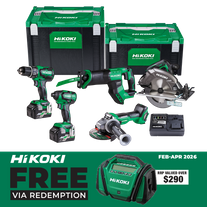 HiKOKI MultiVolt Cordless Combo Kit Brushless 5pc 18/36v