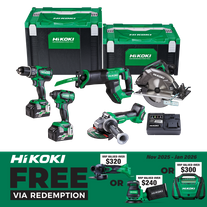 HiKOKI MultiVolt Cordless Combo Kit Brushless 5pc 18/36v