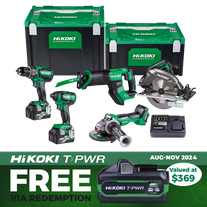 HiKOKI MultiVolt Cordless Combo Kit Brushless 5pc 18/36v