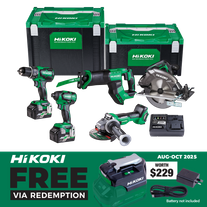 HiKOKI MultiVolt Cordless Combo Kit Brushless 5pc 18/36v