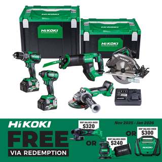 HiKOKI MultiVolt Cordless Combo Kit Brushless 5pc 18/36v