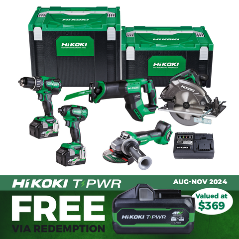 HiKOKI MultiVolt Cordless Combo Kit Brushless 5pc 18/36v