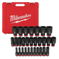 Milwaukee Shockwave Impact Socket Set 1/2in Dr Metric Deep 29pc