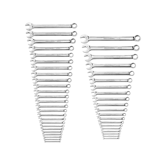 Gearwrench 44pc 12pt Long Patteren Combination Metric/SAE Spanner Set