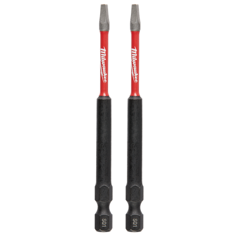 Milwaukee SHOCKWAVE Power Bit Square #1 89mm 2pk