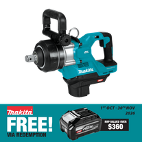 Makita XGT Cordless Impact Wrench 1in D-Handle 3150Nm 40V - Bare Tool