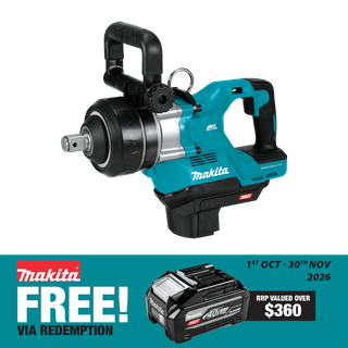 Makita XGT Cordless Impact Wrench 1in D-Handle 3150Nm 40V - Bare Tool