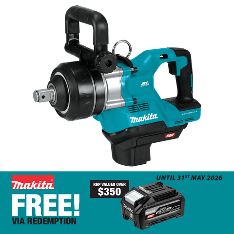 Makita XGT Cordless Impact Wrench 1in D-Handle 3150Nm 40V - Bare Tool
