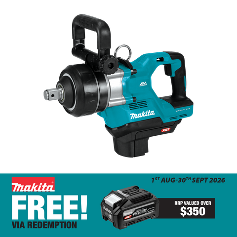 Makita XGT Cordless Impact Wrench 1in D-Handle 3150Nm 40V - Bare Tool