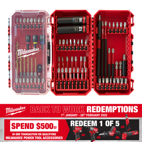 Milwaukee SHOCKWAVE Drill, Driver and Fastner Bit Set 75pc