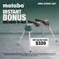 Metabo Cordless Mitre Saw 216mm with Stand 18V 5.5Ah