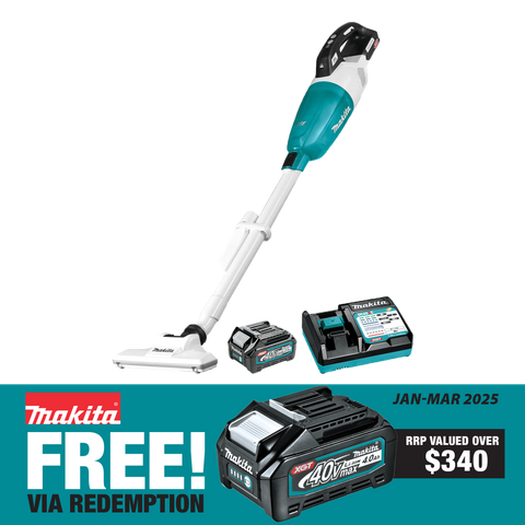 Makita XGT Cordless Stick Vacuum Brushless HEPA 40V 2.5Ah