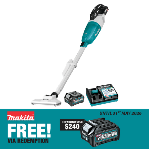 Makita XGT Cordless Stick Vacuum Brushless HEPA 40V 2.5Ah