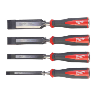 Milwaukee Bevelled Edge Wood Chisel Set 4pc