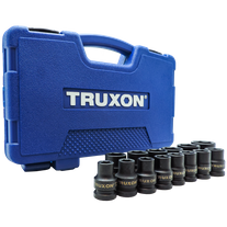 TRUXON 1/2in Dr Metric Impact Socket Set 14pc