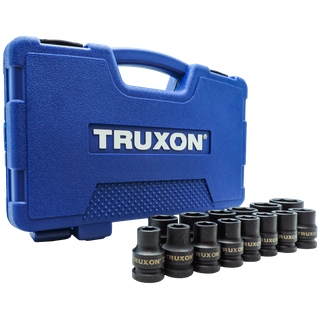 TRUXON 1/2in Dr Metric Impact Socket Set 14pc