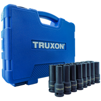 TRUXON 1/2in Dr Metric Deep Impact Socket Set 15pc