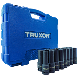 TRUXON 1/2in Dr Metric Deep Impact Socket Set 15pc
