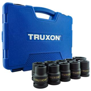 TRUXON 3/4in Dr Imperial Impact Socket Set 10pc
