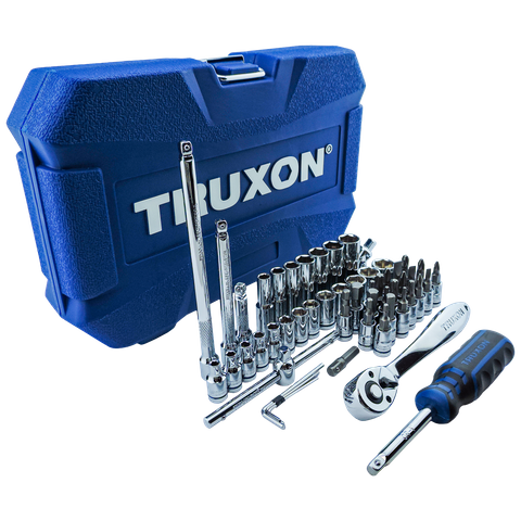 TRUXON 1/4in Dr Metric Socket Set 53pc