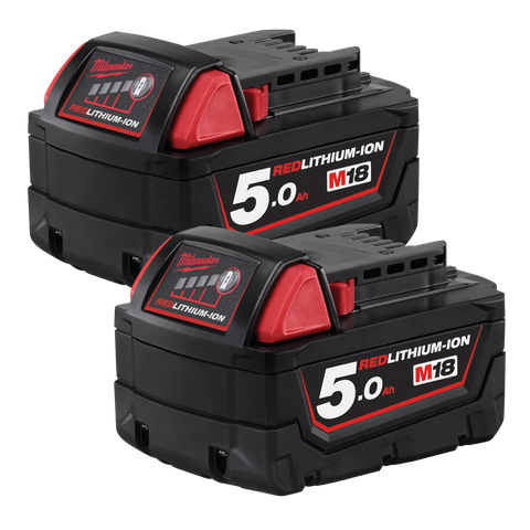 Milwaukee M18 REDLITHIUM Battery 18V 5Ah 2pk