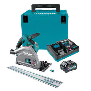 Makita XGT Cordless Plunge Saw 165mm 40v 4Ah with 3m Rail