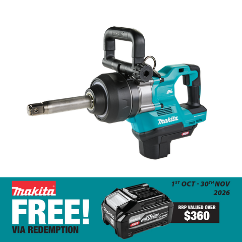 Makita XGT Cordless Impact Wrench 1in D-Handle 3150Nm with Anvil 40V - Bare Tool