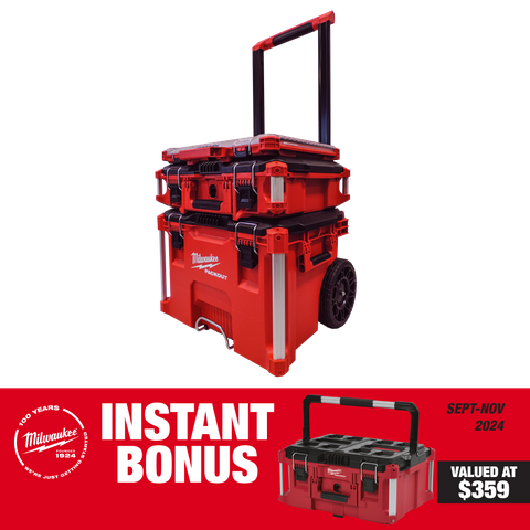 Milwaukee PACKOUT Rolling Tool Box Set 3pc with Bonus Large Toolbox