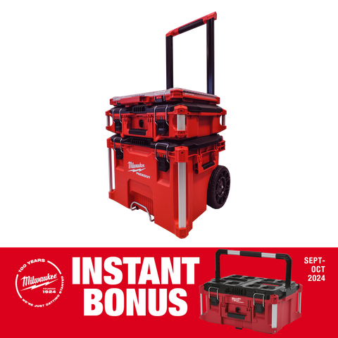 Milwaukee PACKOUT Rolling Tool Box Set 3pc with Bonus Large Toolbox