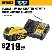 DeWalt 18V 5Ah Starter Kit with Multi Voltage Charger